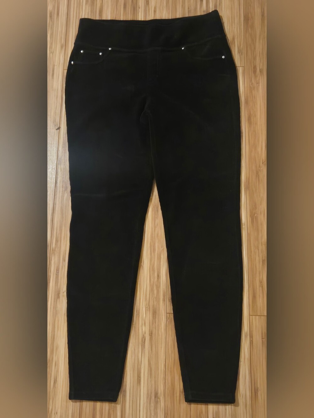 Style & Co. Black Skinny Pull-On Pants with Stud Accents